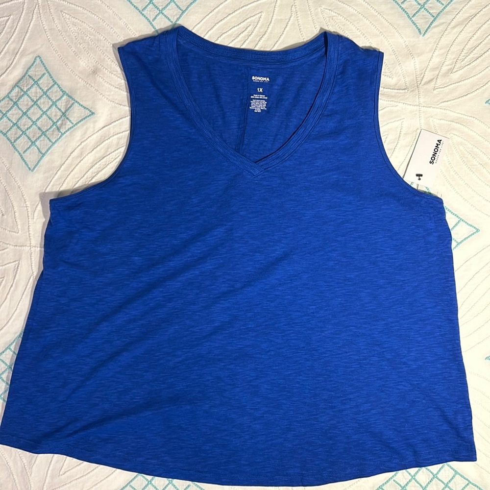 NWT Sonoma | Blue Tank Top | Size 1X